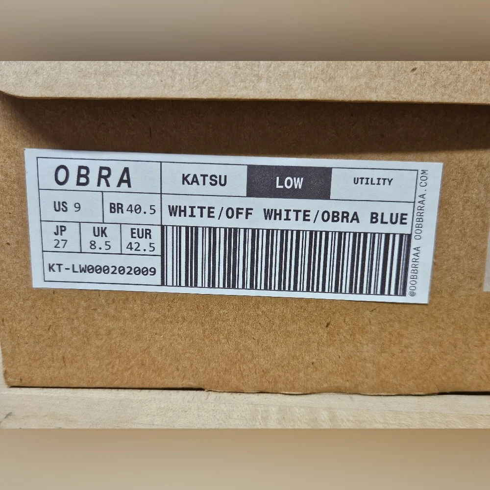 OBRA white blue n orange low lace up sneaker size 9mens - Picture 7 of 7